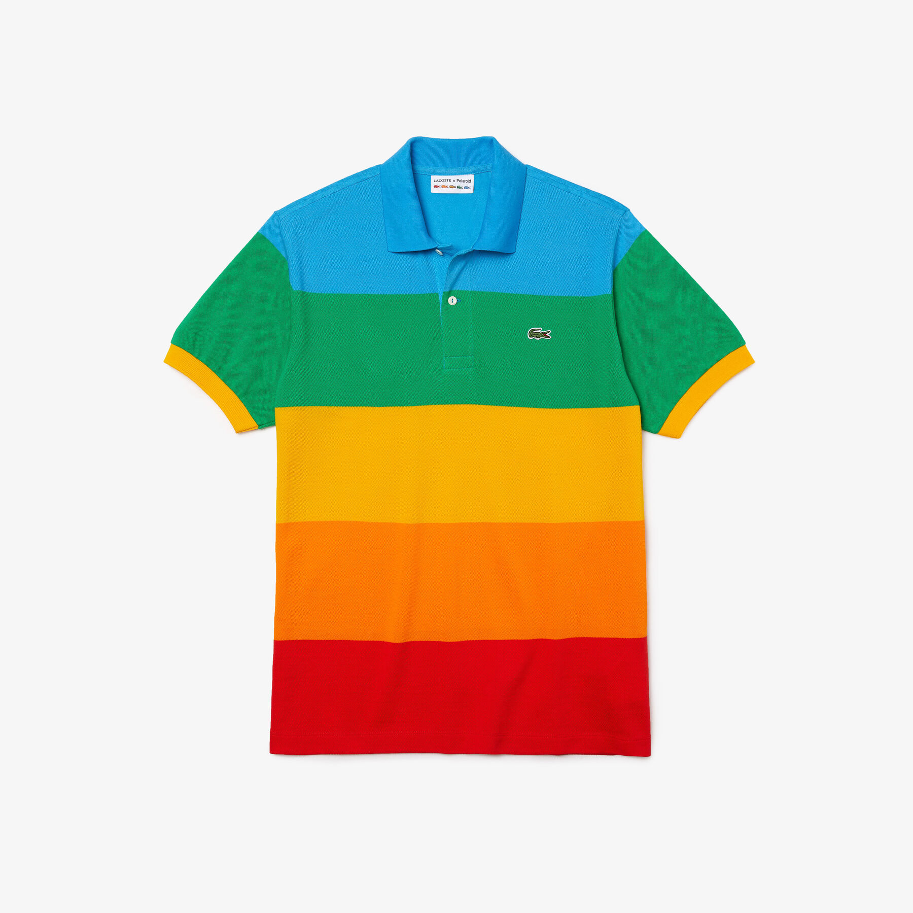 Men’s Polaroid Collaboration Color Striped Classic Fit Polo lacoste men s polaroid collaboration color striped classic fit polo