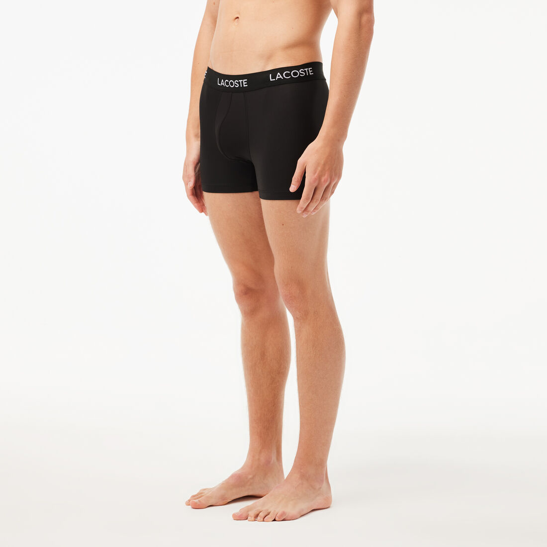 طقم بوكسر لاكوست جيرسيه بوليستر معاد تدويره للرجال، 3 قطع Men's Microfiber Trunk 3-Pack - 5H9623-00-031