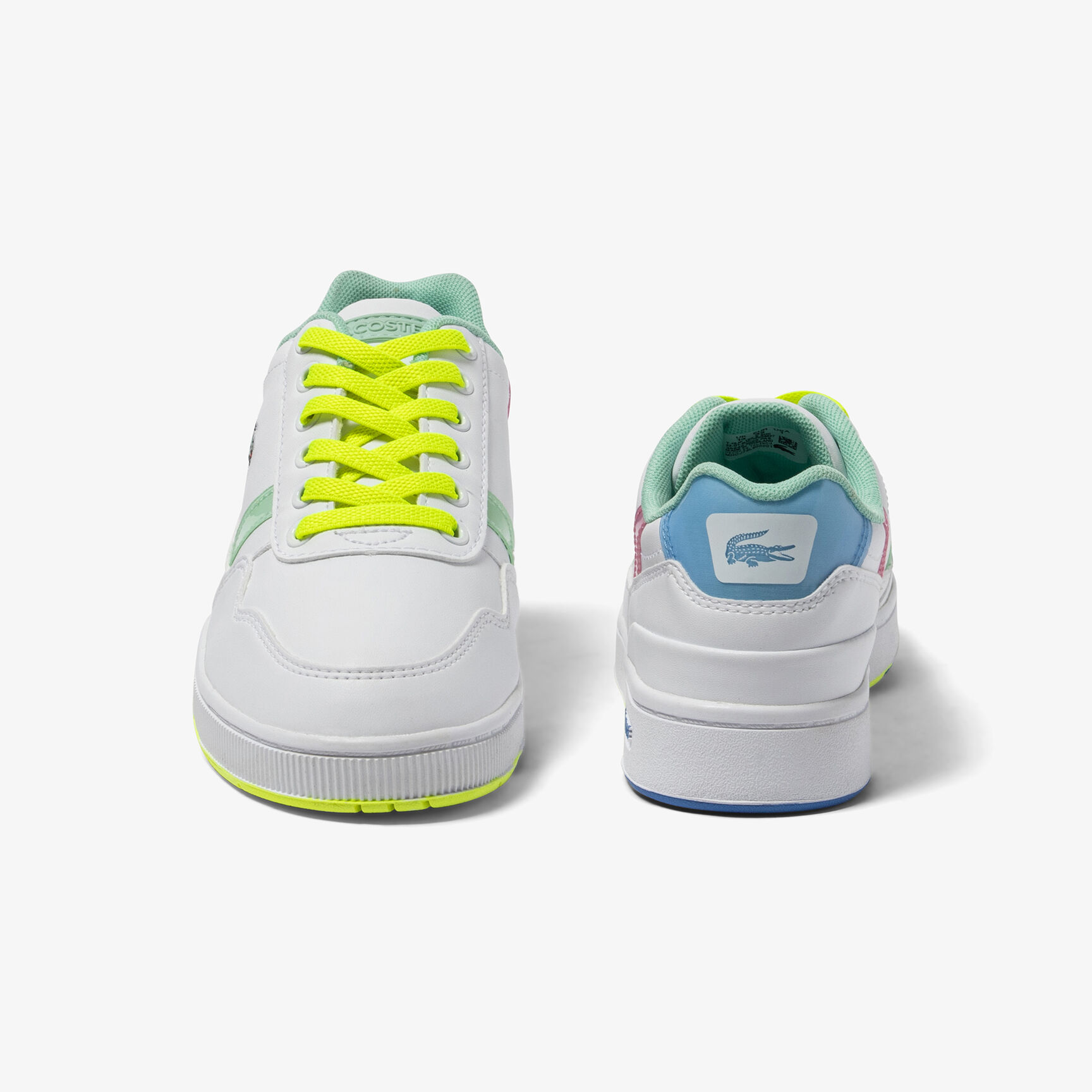 Children's Lacoste T-Clip Synthetic Colour Pop Trainers