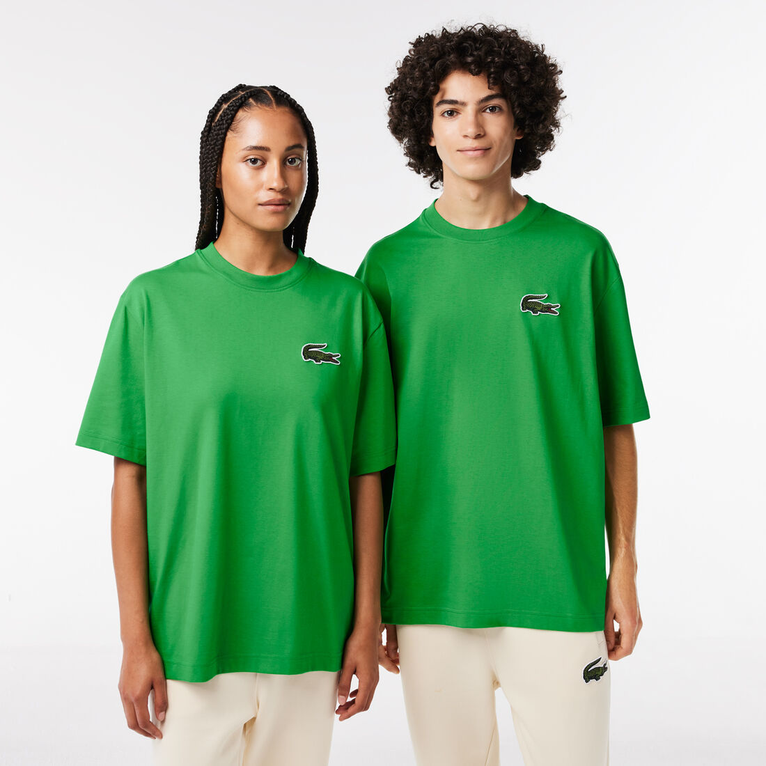 Unisex Loose Fit Large Crocodile Organic Cotton T-shirt - TH0062-00-SIW