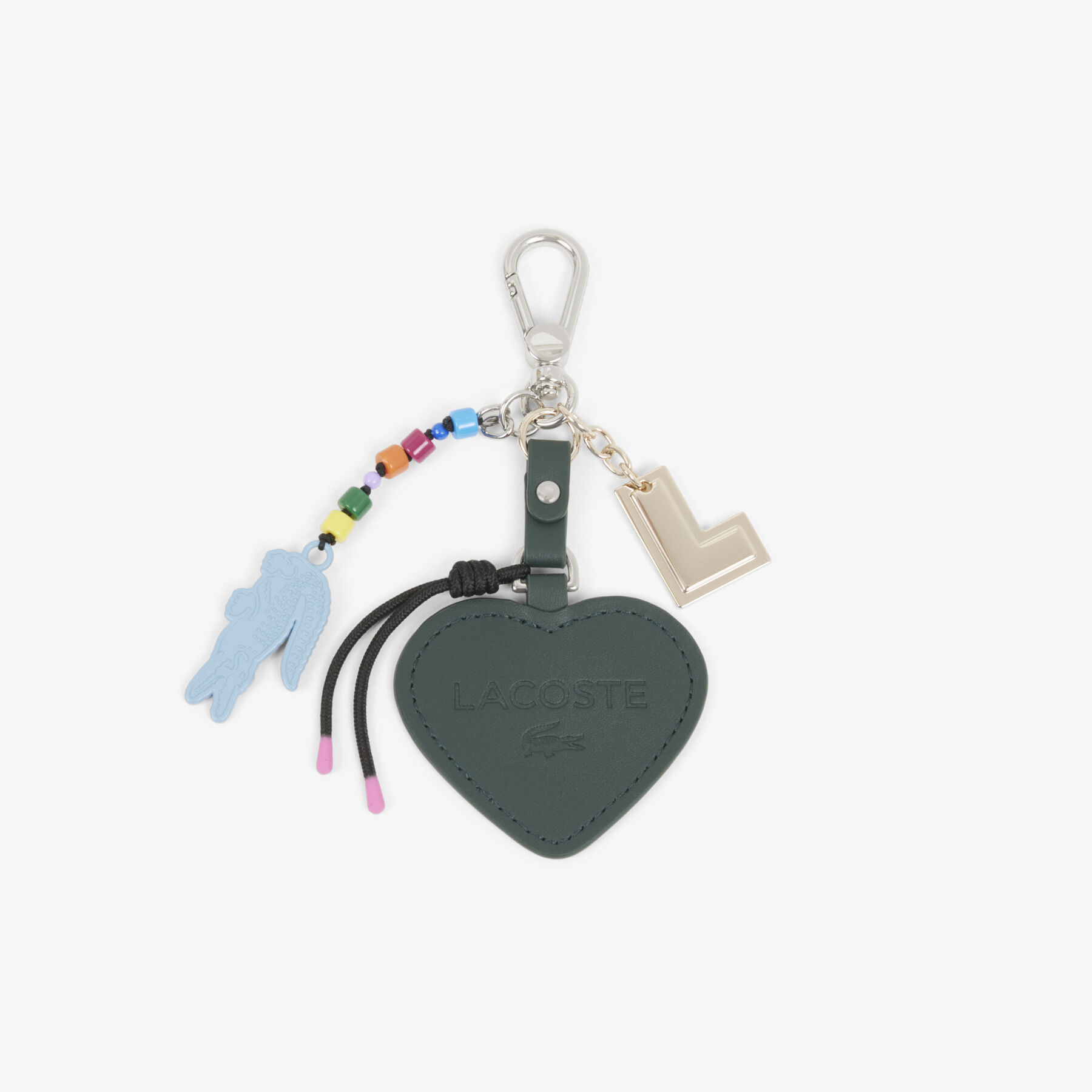 Crocodile Heart L Charms Key Ring lacoste crocodile heart l charms key ring