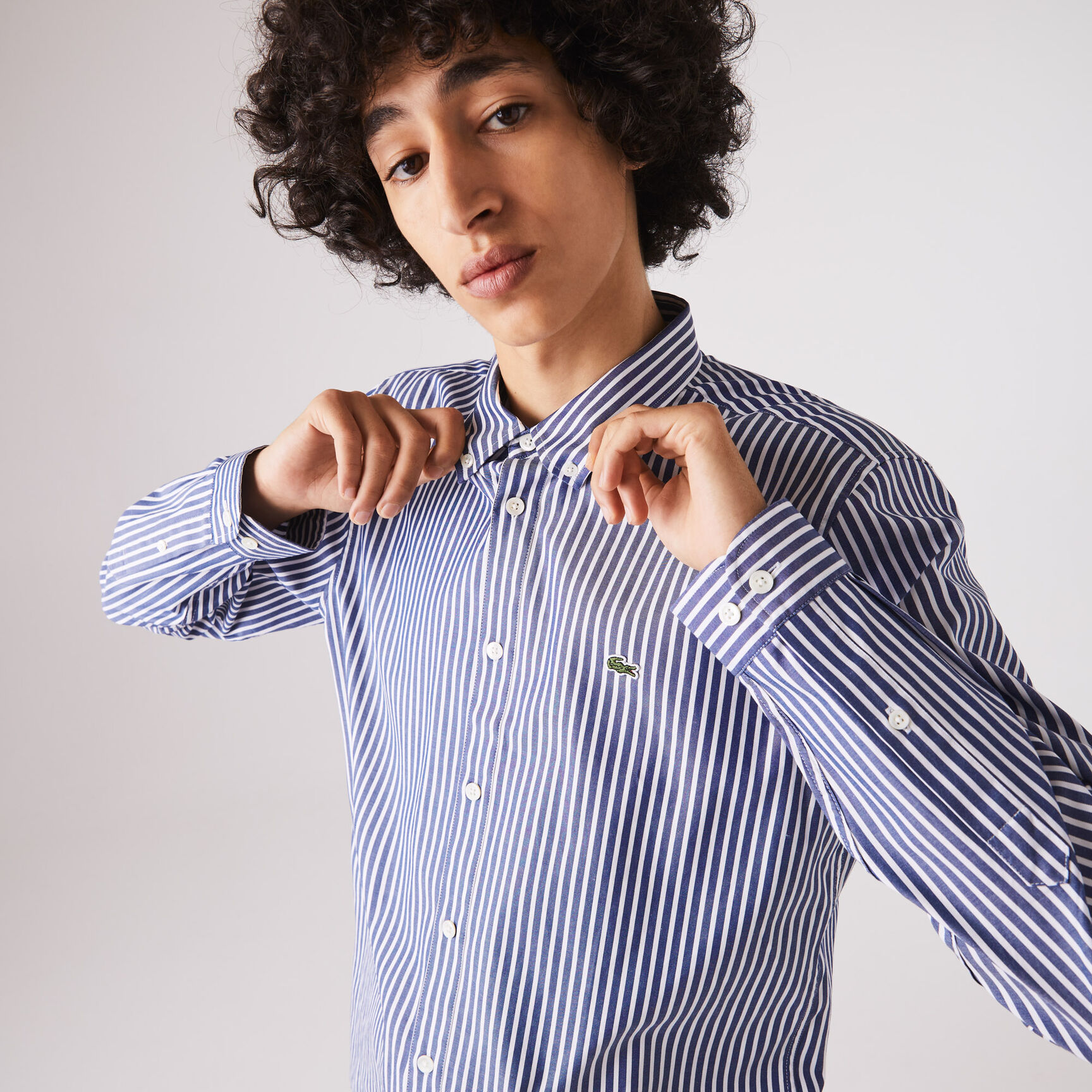 Men's Regular Fit Striped Cotton Shirt