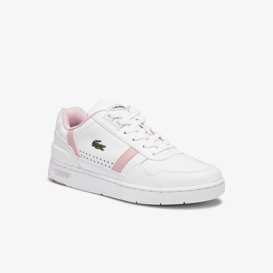 Women's T-Clip Leather and Synthetic Perforated Trainers