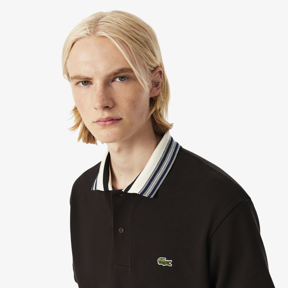 French Made Classic Fit Stripe Collar Polo Shirt French Made Classic Fit Stripe Collar Polo Shirt - PH5421-00-SKB