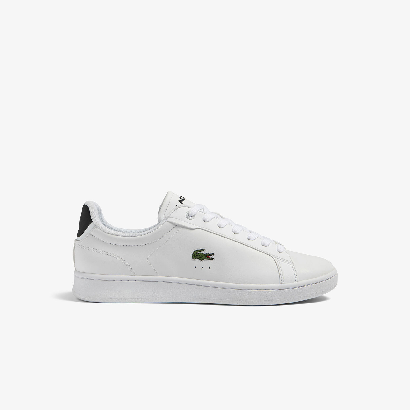 سنيكرز لاكوست كارنابي برو بكعب ملون جلد للرجال Men's Lacoste Carnaby Pro Leather Heel Pop Trainers - 45SMA0111-147