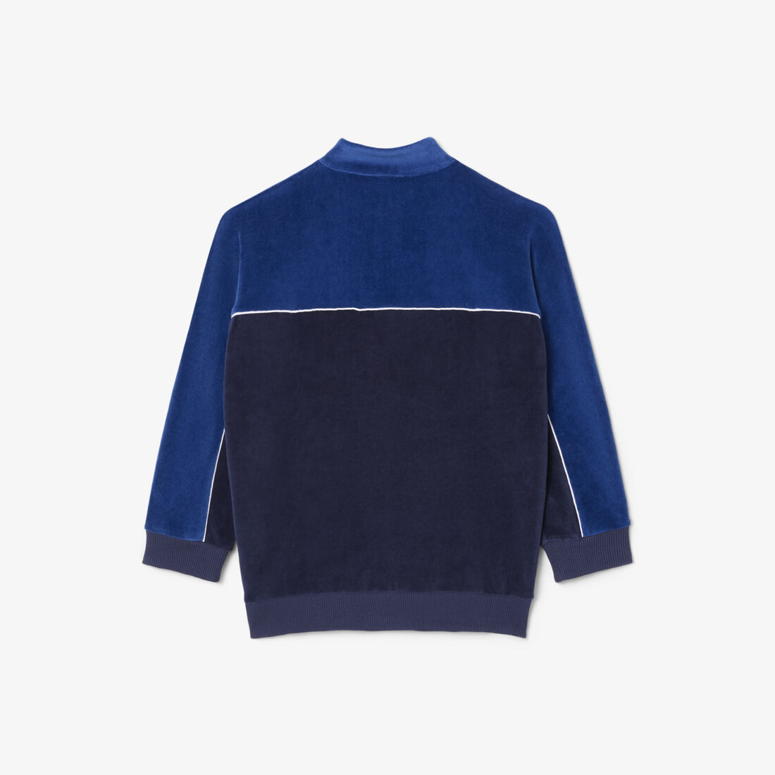سويت شيرت مخملي بسحاب وألوان متعددة Zipped Velvet Color-Block Sweatshirt - SJ2466-00-FMP