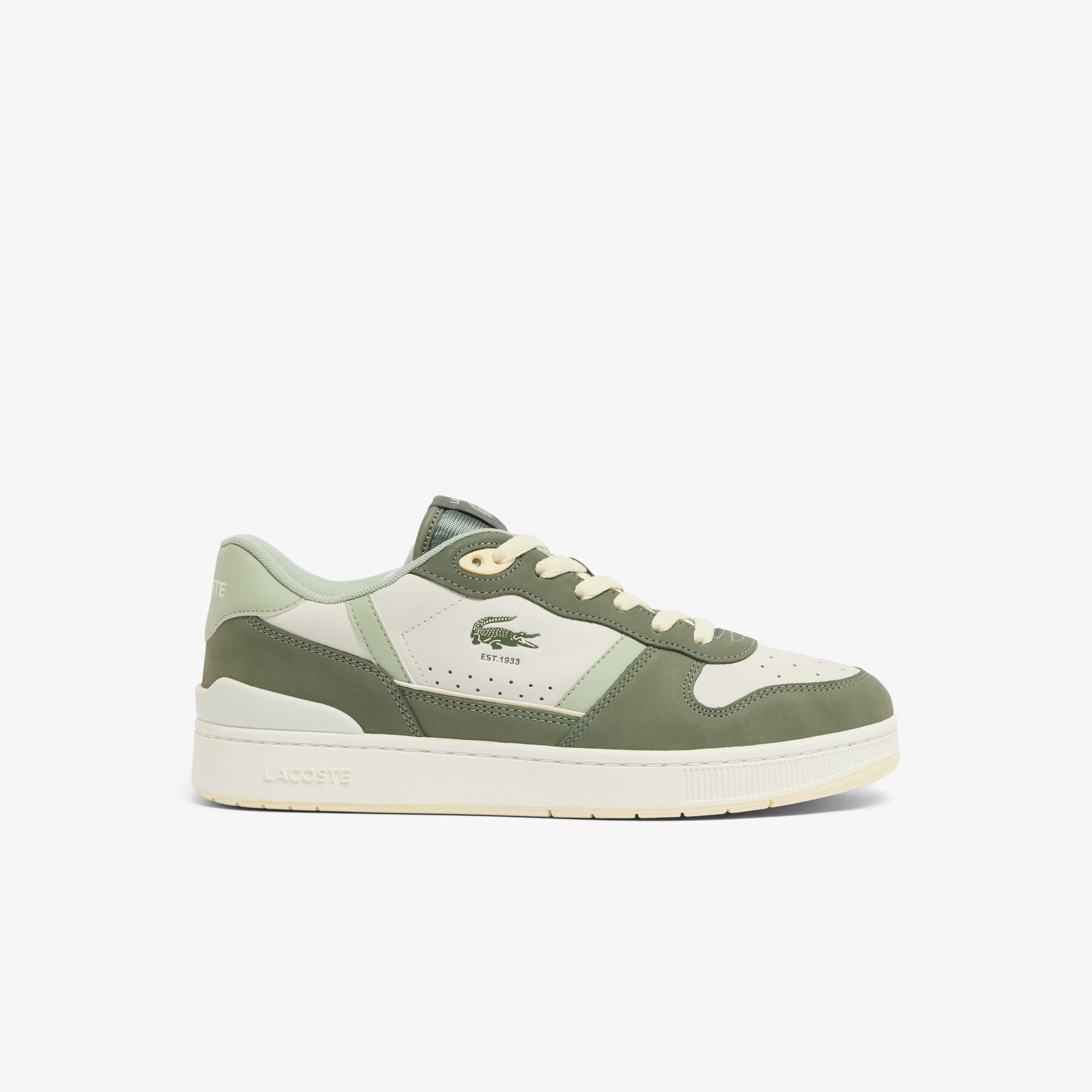 lacoste men s t clip set leather sneakers