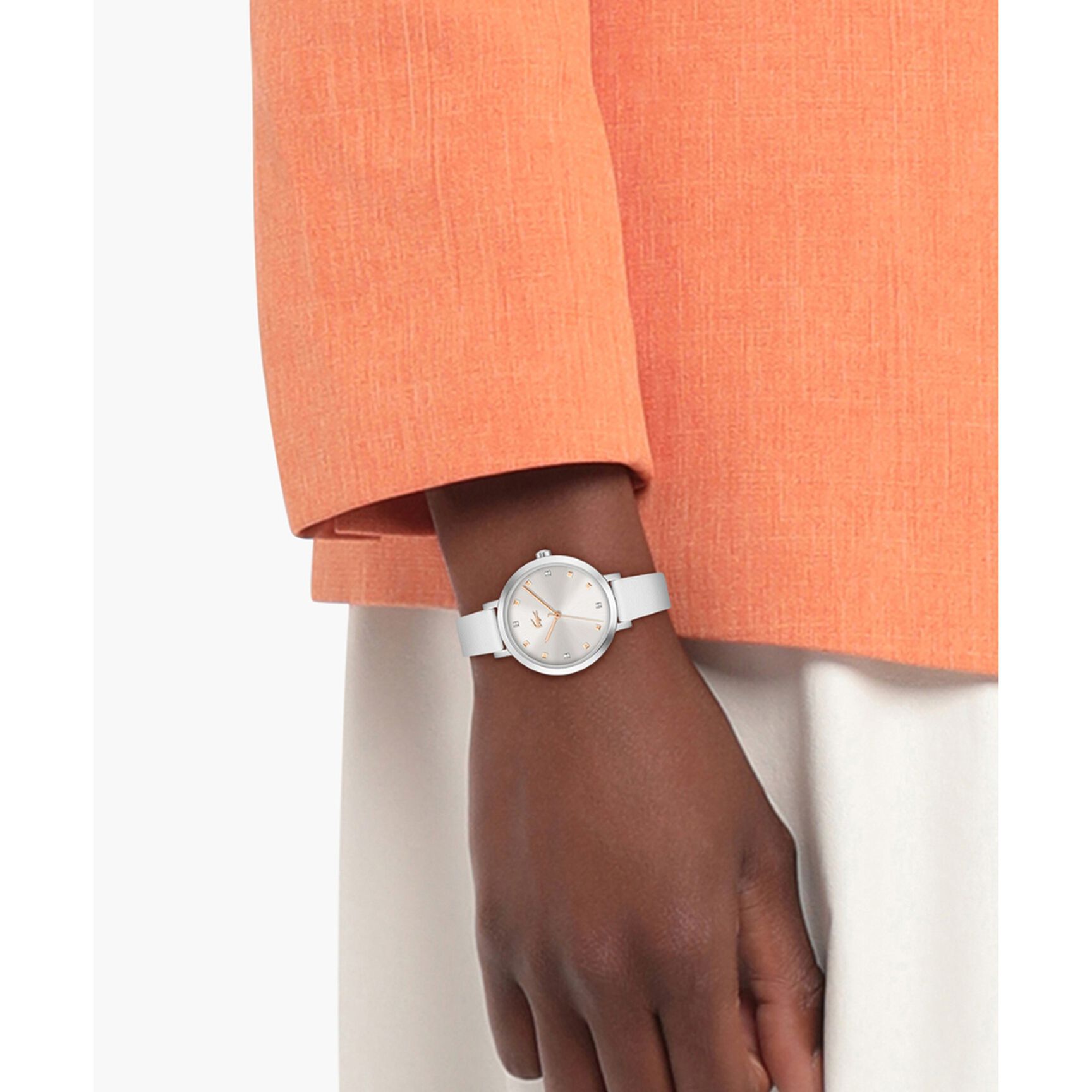 ساعة لاكوست جلدية للنساء Lacoste Women Leather Watch - 2001366-WHT