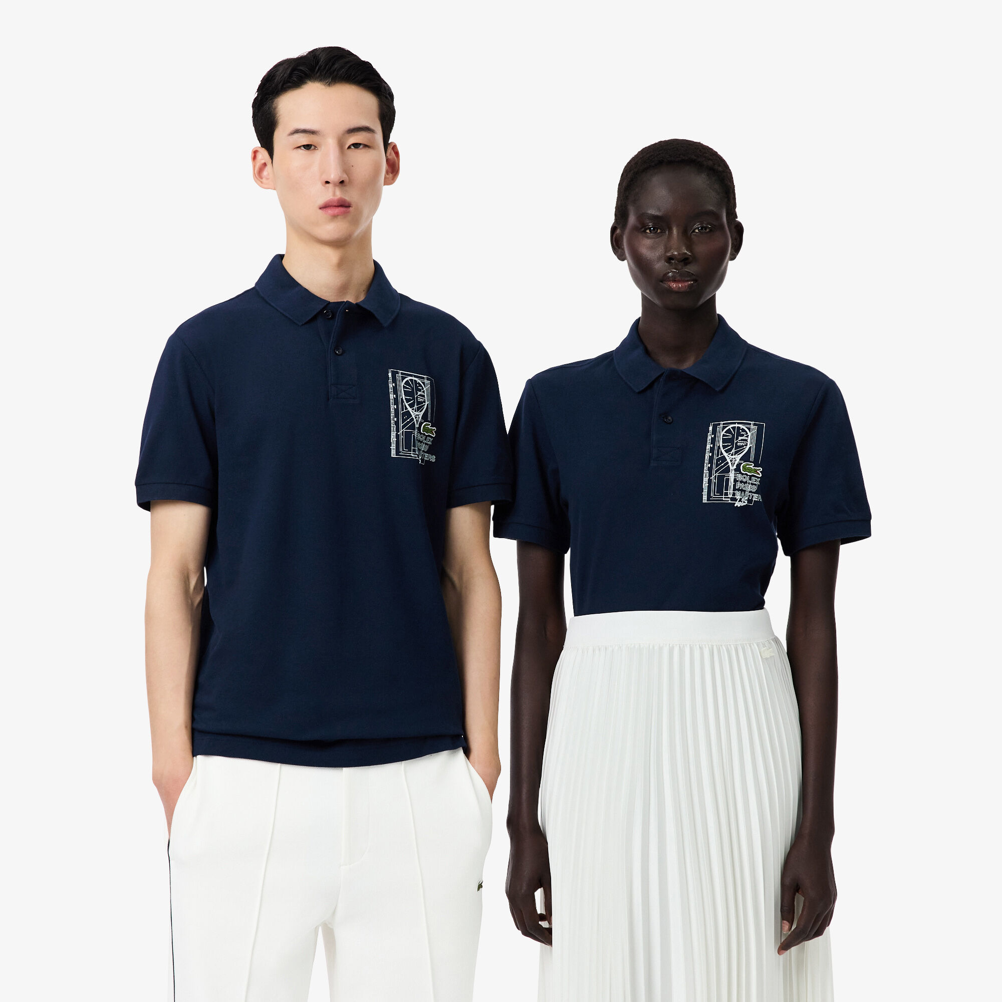 Rolex Paris Masters Edition Polo Shirt, Navy Blue | LACOSTE UAE