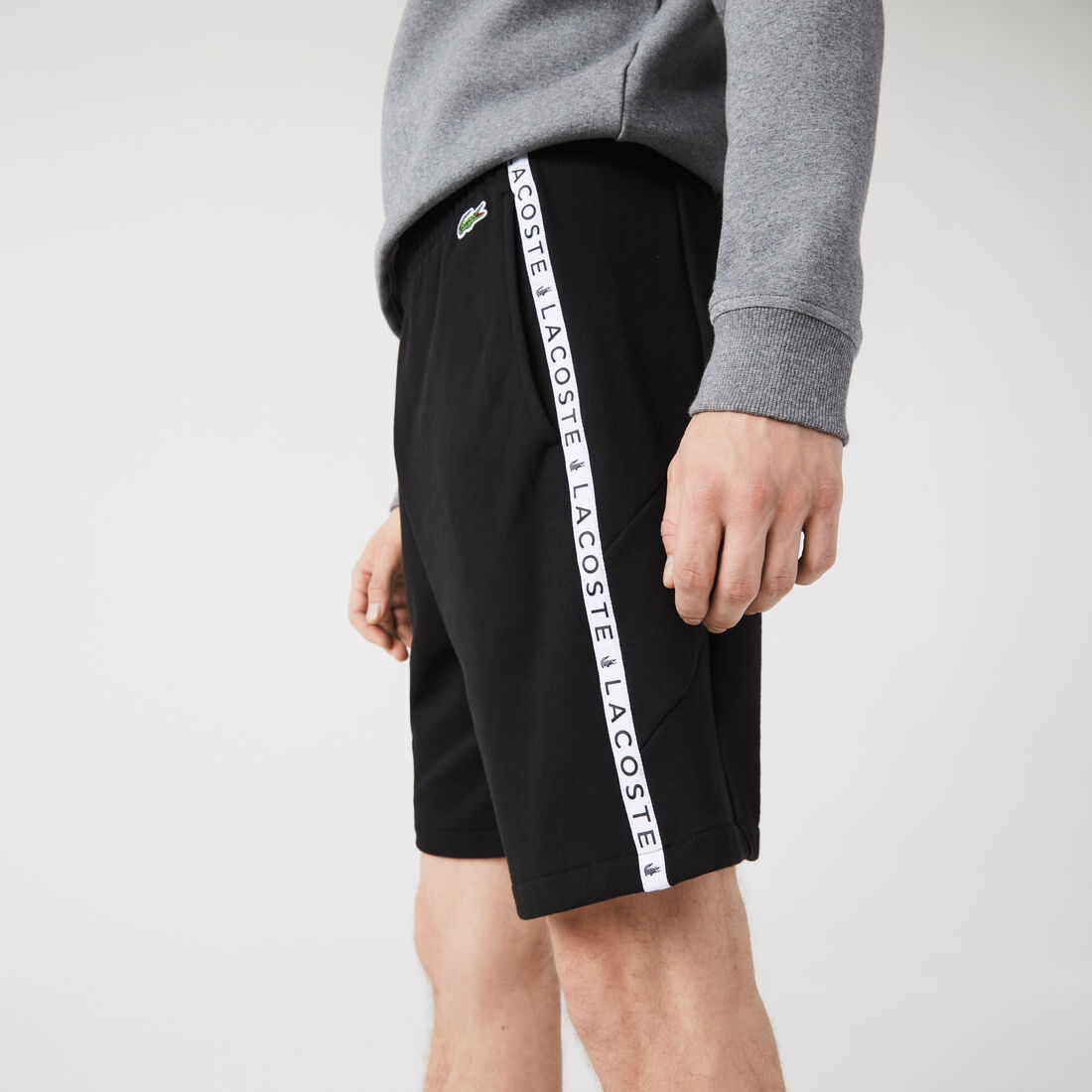 Men's Lacoste Lettered Bands Fleece Bermuda Shorts Men's Lacoste Lettered Bands Fleece Bermuda Shorts