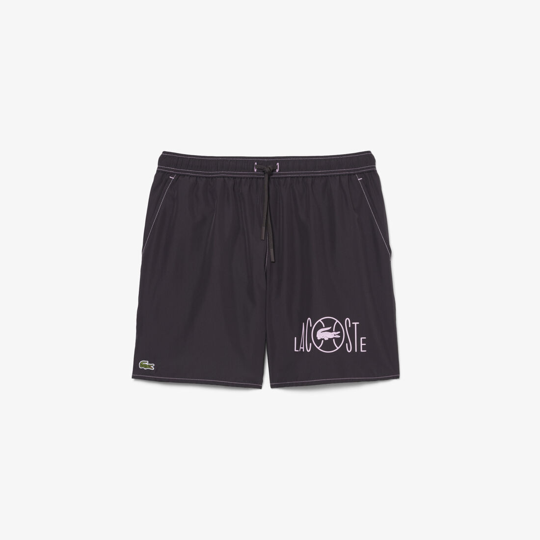 Mid Length Tennis Print Swim Trunks - MH1887-00-3LA