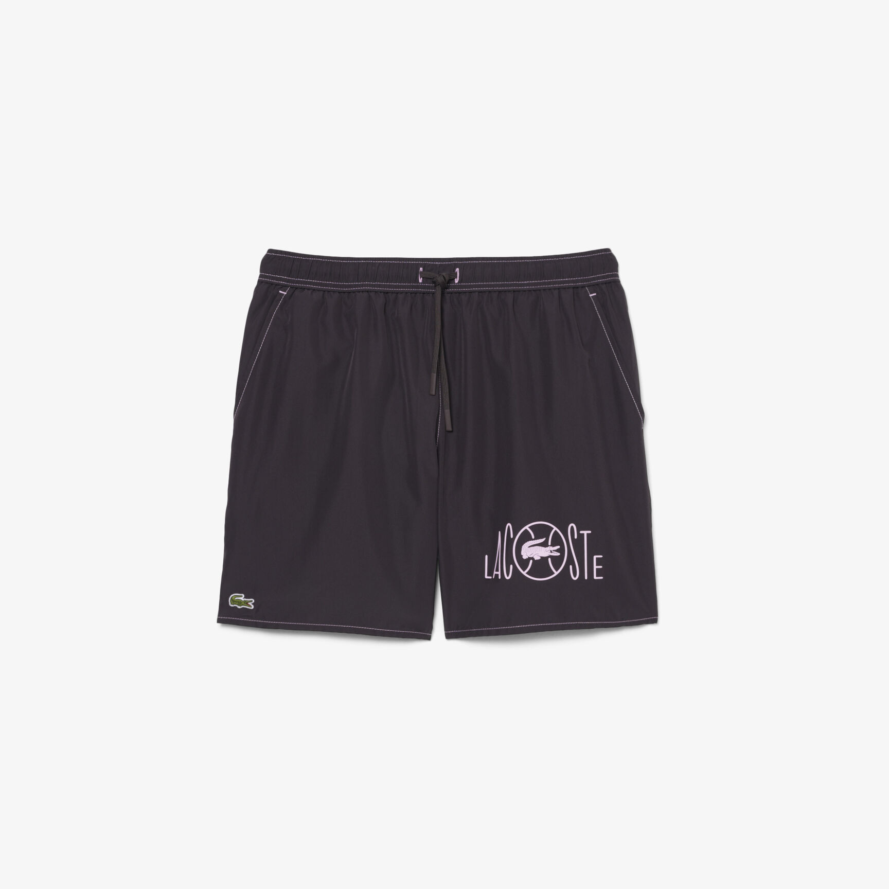 Mid Length Tennis Print Swim Trunks - MH1887-00-3LA