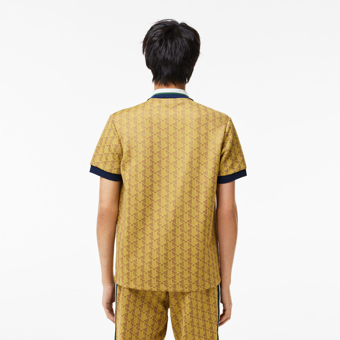 Classic Fit Monogram Jacquard Polo Shirt Classic Fit Contrast Collar Monogram Motif Polo Shirt - DH1417-00-QIB