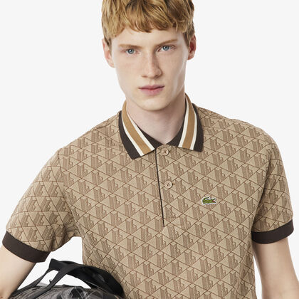 Classic Fit Monogram Jacquard Polo Shirt