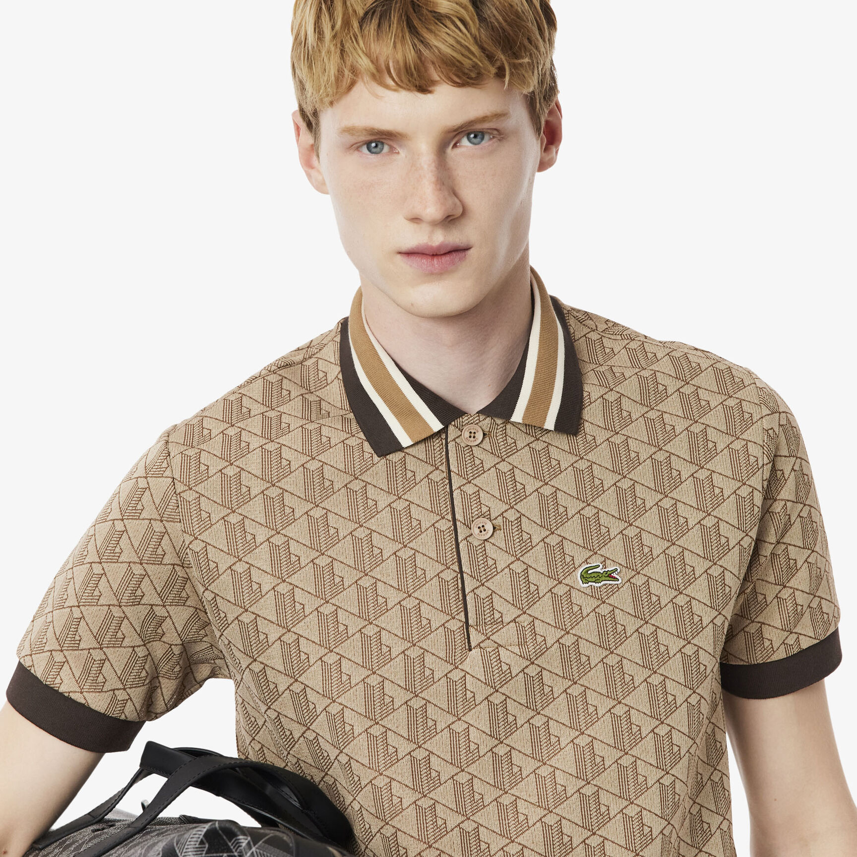 Classic Fit Monogram Jacquard Polo Shirt Classic Fit Monogram Jacquard Polo Shirt - DH1417-00-6IR