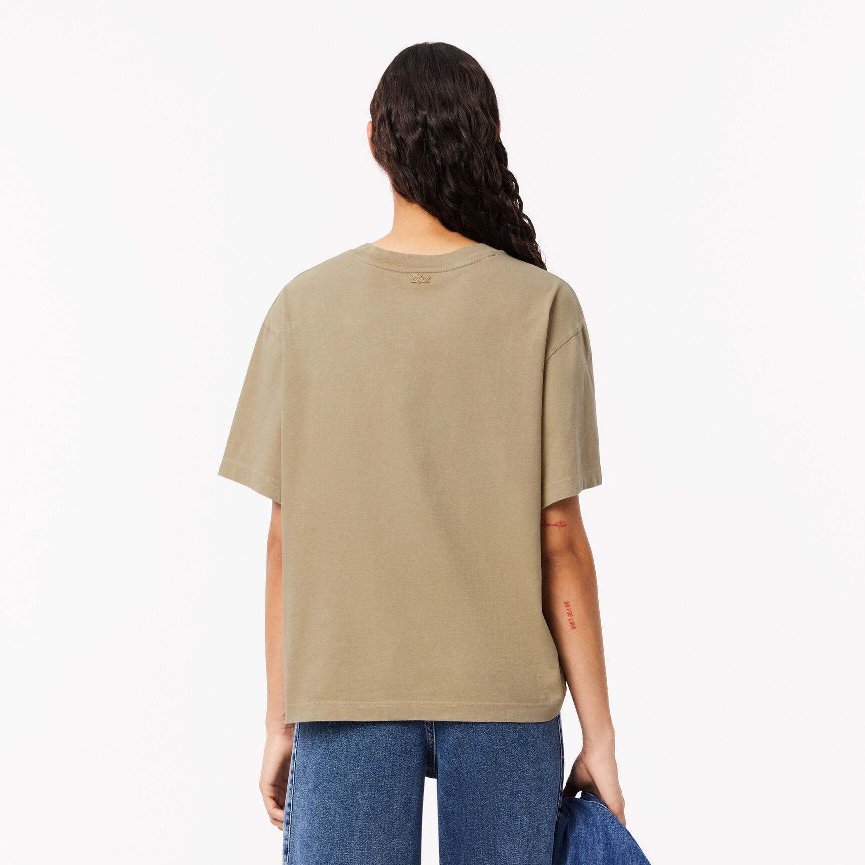 Oversized Wash Effect Badge T-shirt - TF4122-00-02S