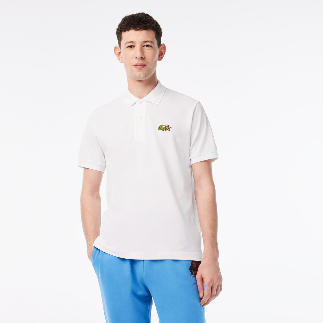 تيشيرت بولو قطن عضوي للرجال مجموعة Lacoste x Netflix