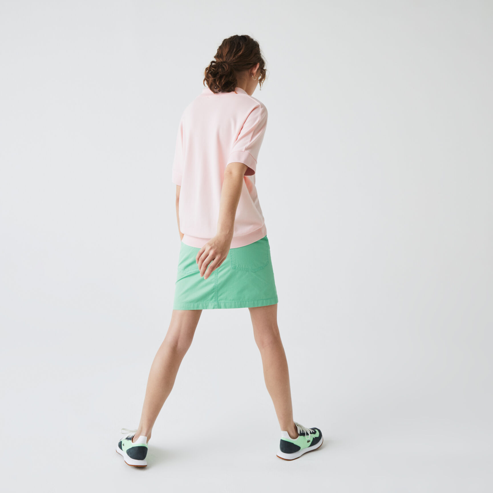 Open Neck Fluid Pique Polo Shirt Open Neck Fluid Pique Polo Shirt