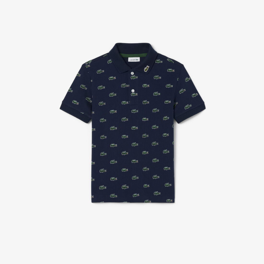 قميص بولو مطبوع من قماش البيكيه الصغير Printed Petit Pique Polo Shirt - PJ1117-00-166