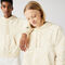 لاكوست سويت شيرت قطني للجنسين بغطاء رأس وقصة فضفاضة ومونوغرام مجموعة lacoste live