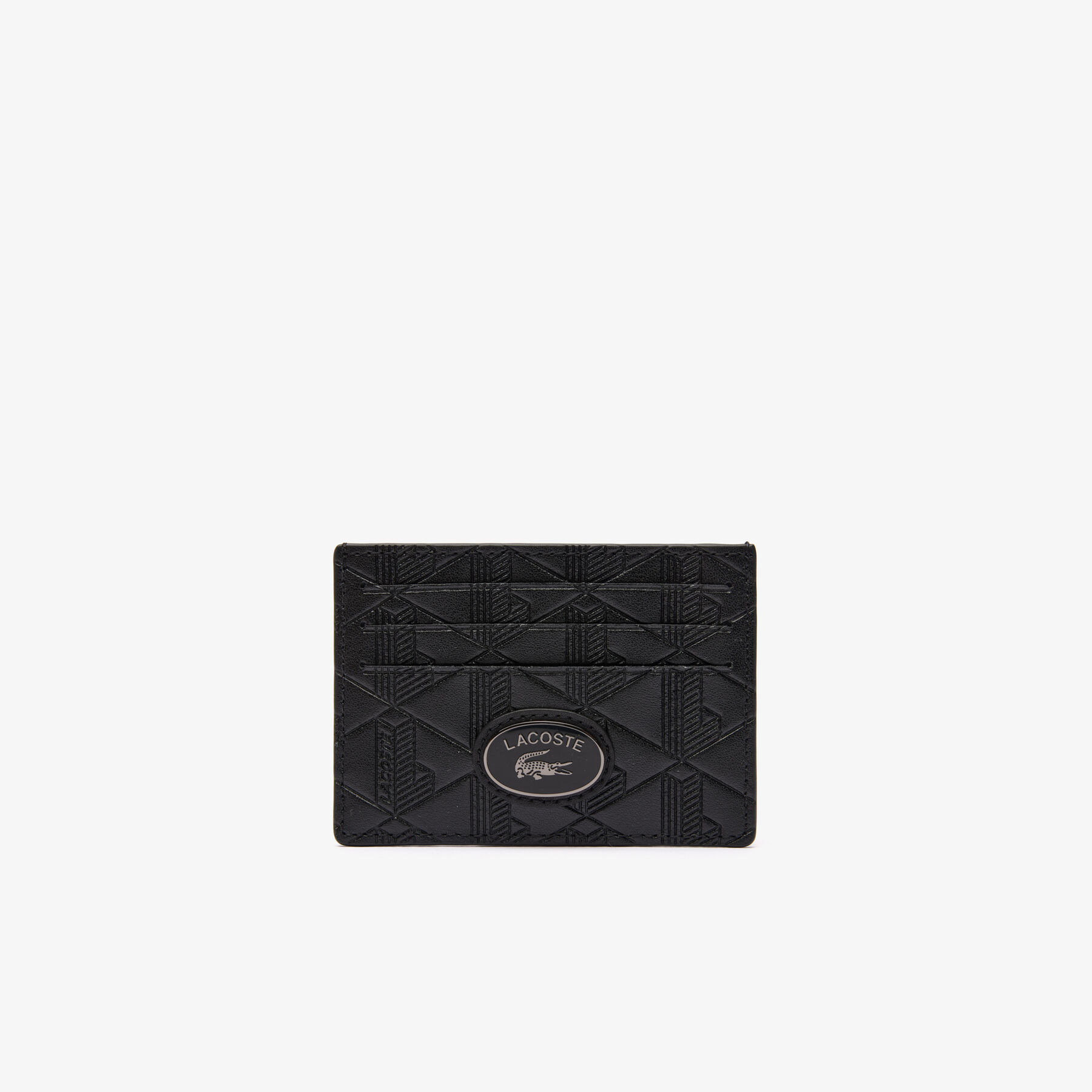 حامل بطاقات جلدي بطبعة المونوغرام Nomogramme Leather Card Holder - NH4397MR-000