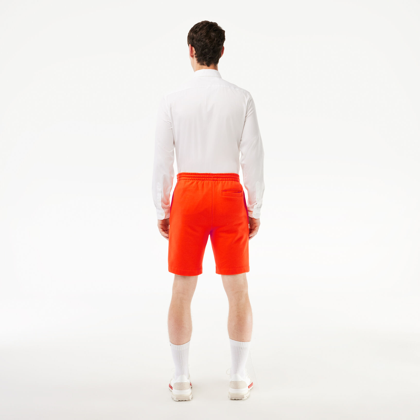 شورت صوف بقصّة عادية Men's Lacoste Organic Brushed Cotton Fleece Jogger Shorts - GH9627-00-SJI