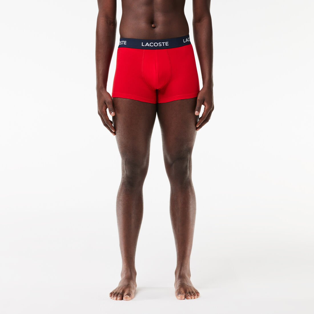 مجموعة من 3 سراويل داخلية للرجال لاكوست Men's 3-Pack Lacoste Logo Waist Trunks - 5H7686-00-LAW