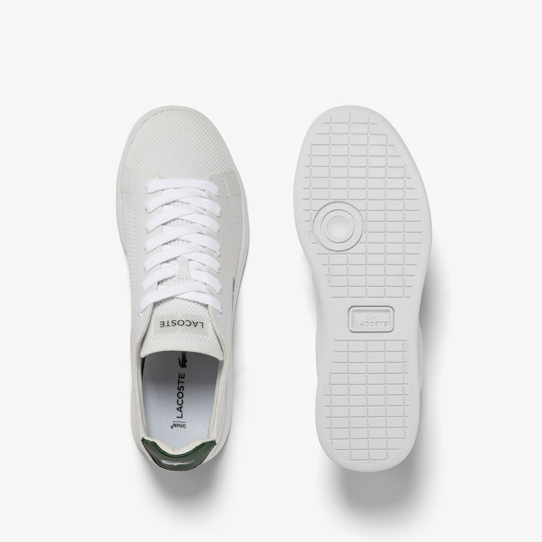 Women's Lacoste Carnaby Pique Textile Heel Pop Trainers Women's Lacoste Carnaby Pique Textile Heel Pop Trainers - 45SFA0021-082