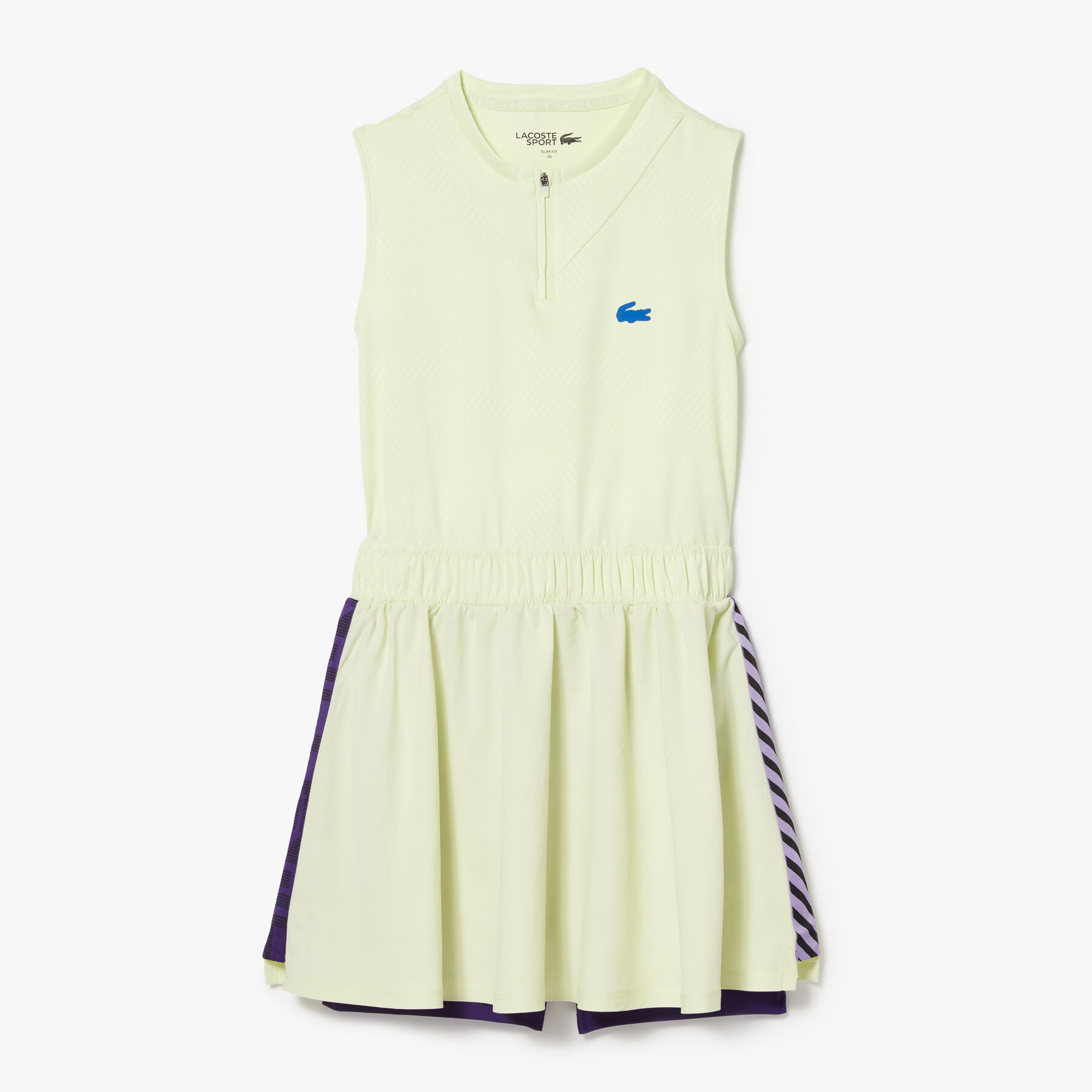 فستان تنس قصير مع شورت تحتي مدمج للنساء من مجموعة Lacoste SPORT لاكوست فستان تنس قصير مع شورت تحتي مدمج للنساء من مجموعة lacoste sport
