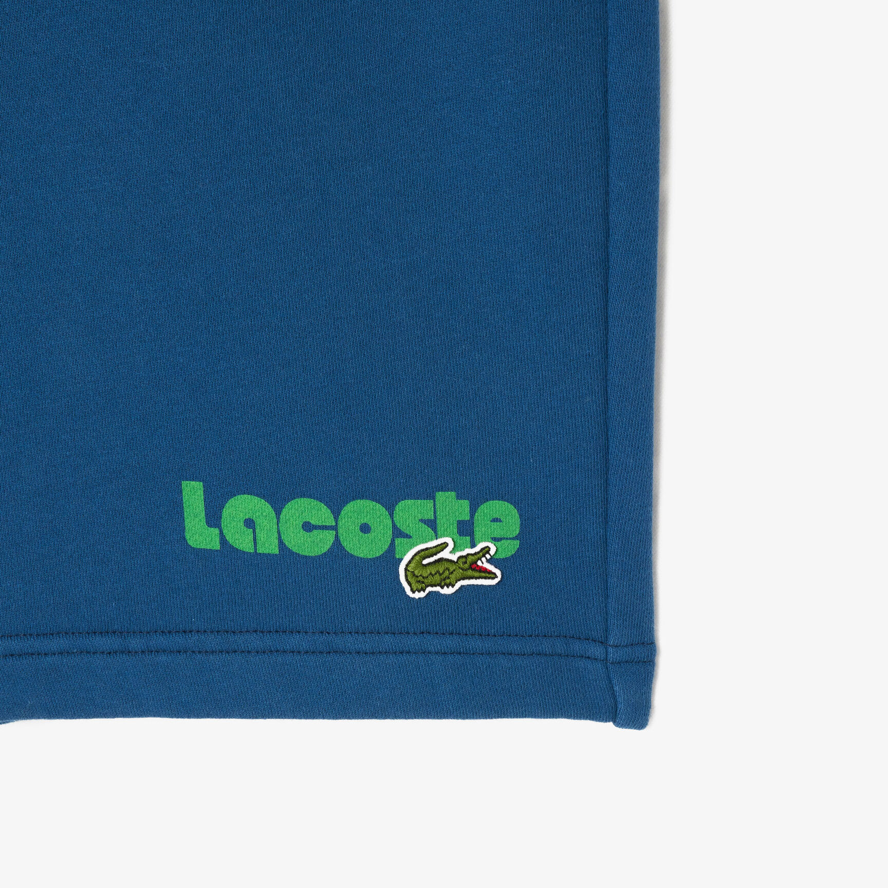 Washed Effect Lacoste Print Jogger Shorts - GH7526-00-HBM