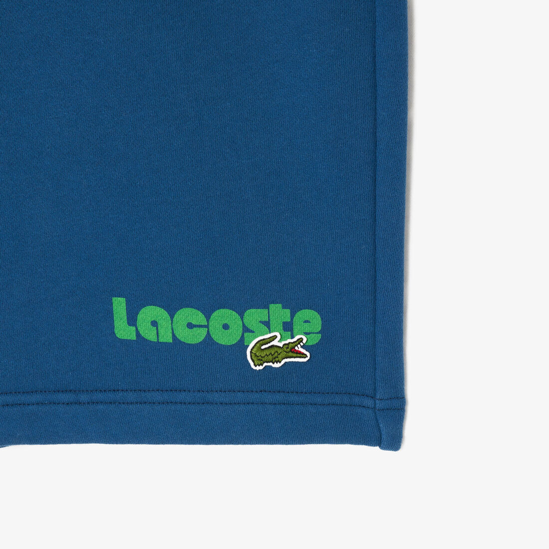 Washed Effect Lacoste Print Jogger Shorts Washed Effect Lacoste Print Jogger Shorts - GH7526-00-HBM