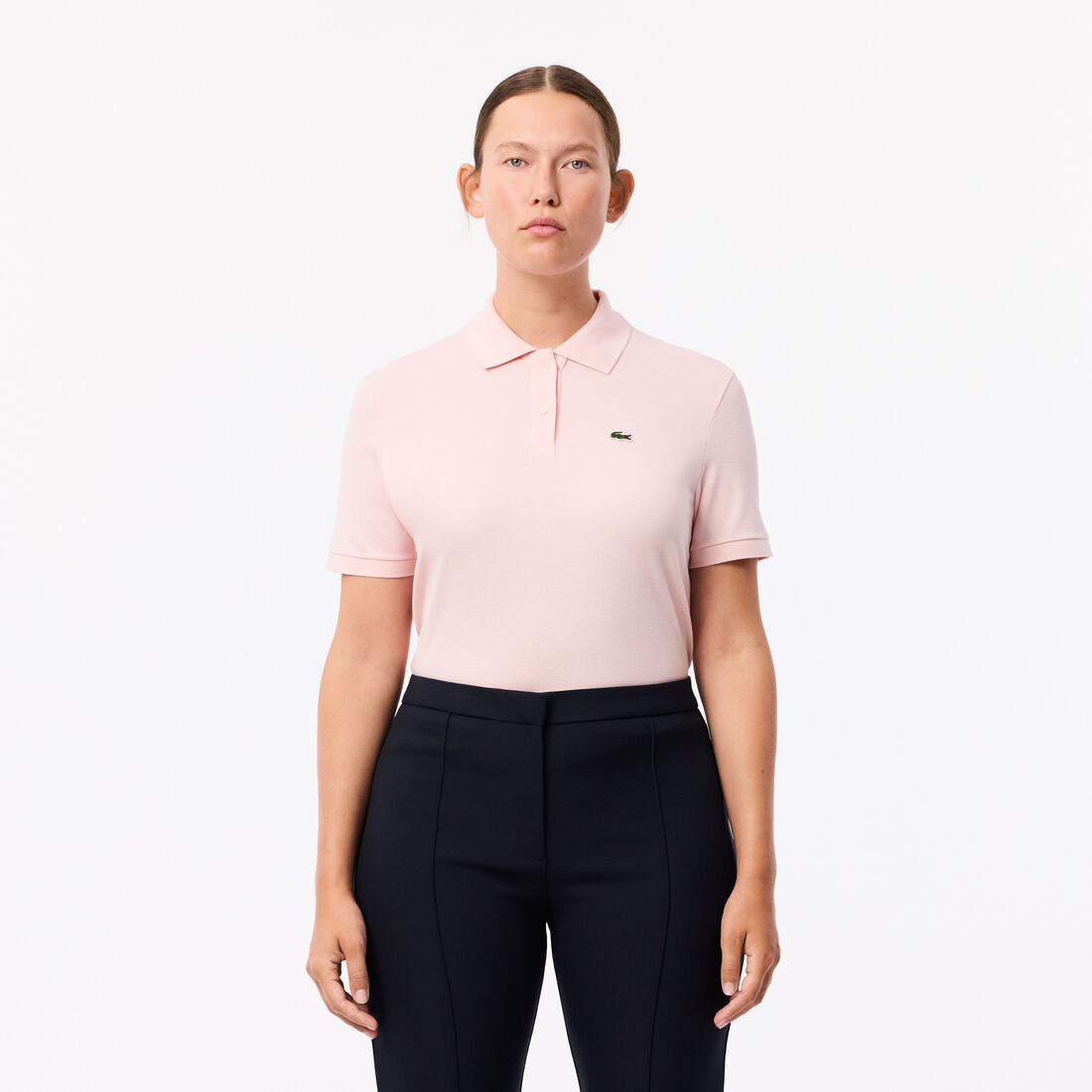 تيشيرت بولو لاكوست بيتي بيكيه قطن ناعم بقصة كلاسيكية للنساء Women's Lacoste Regular Fit Soft Cotton Petit Pique Polo Shirt - PF7839-00-ADY