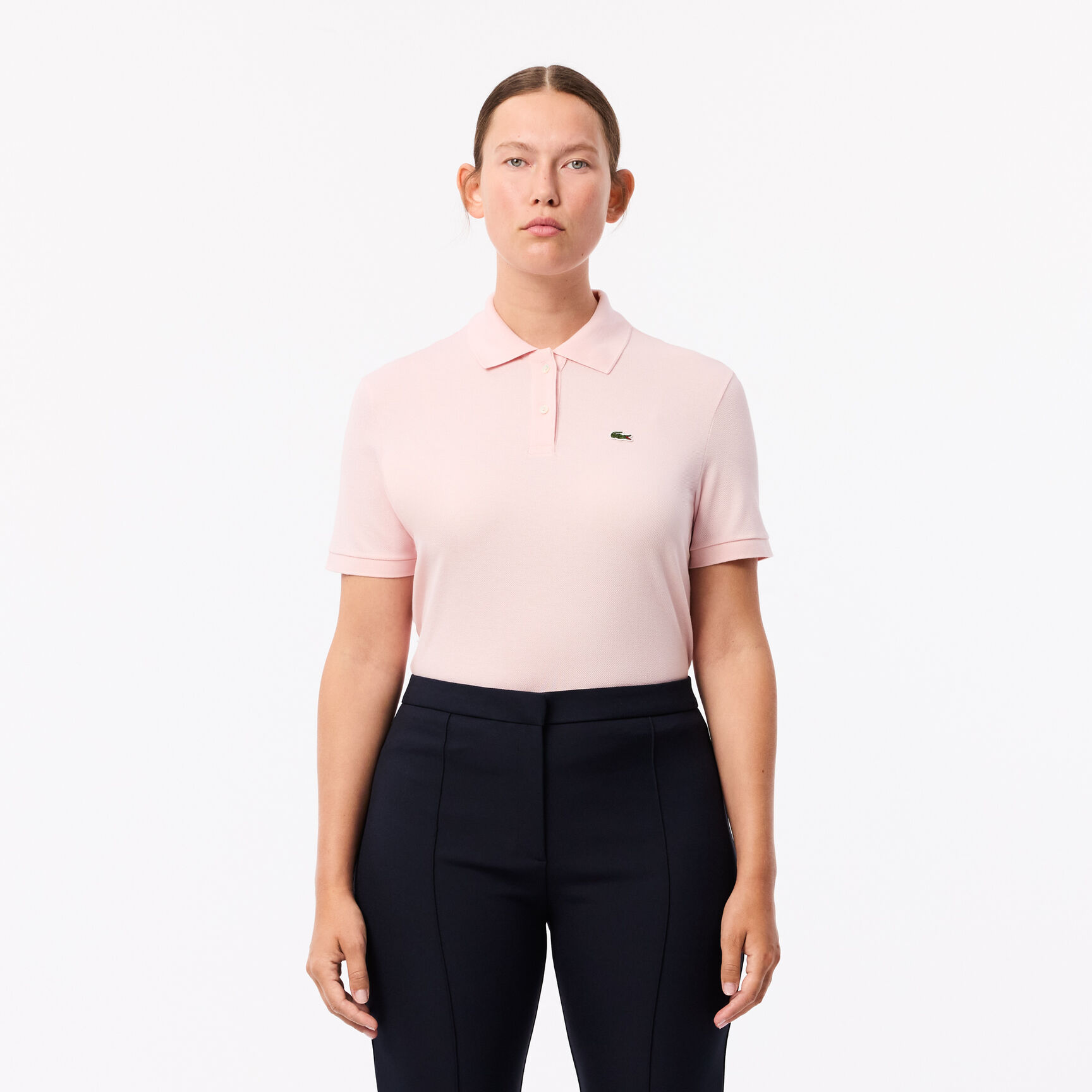 تيشيرت بولو لاكوست بيتي بيكيه قطن ناعم بقصة كلاسيكية للنساء Women's Lacoste Regular Fit Soft Cotton Petit Pique Polo Shirt - PF7839-00-ADY