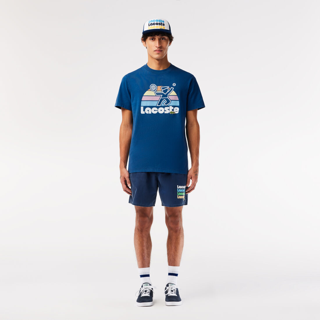 Washed Effect Tennis Print T-shirt Washed Effect Tennis Print T-shirt - TH8567-00-HBM