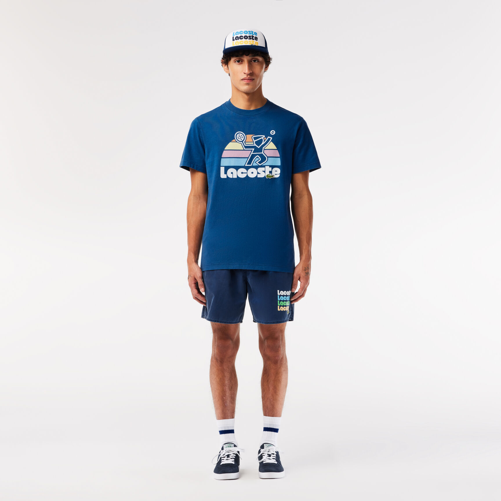 Washed Effect Tennis Print T-shirt Washed Effect Tennis Print T-shirt - TH8567-00-HBM