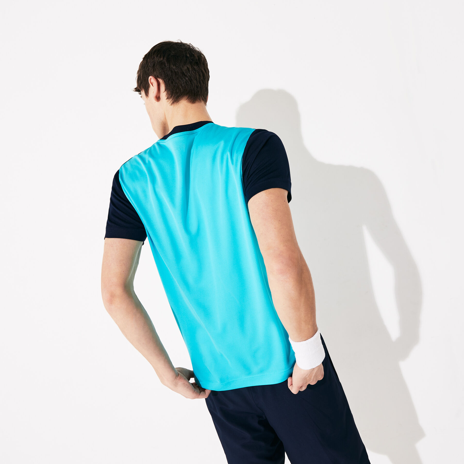Men's Lacoste SPORT Colourblock Breathable Piqué T-shirt men s lacoste sport colourblock breathable piqu t shirt