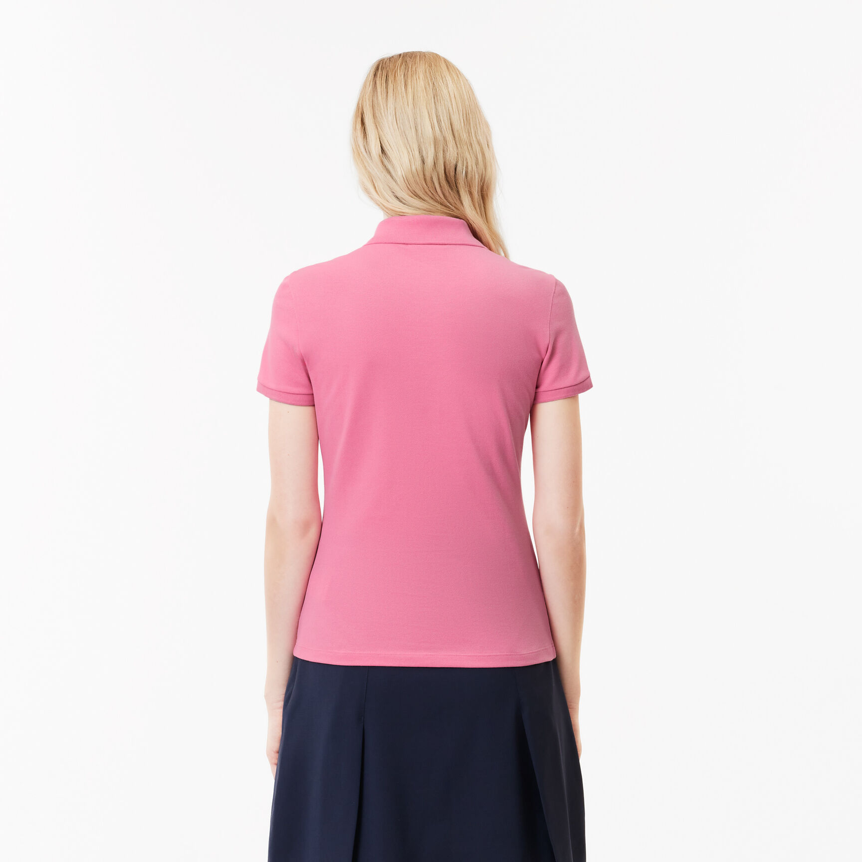 تيشيرت بولو L.12.D بقصة ضيقة من قماش بيتي بيكيه المطاطي L.12.D Slim Fit Stretch Mini Pique Polo Shirt - PF5462-00-2R3