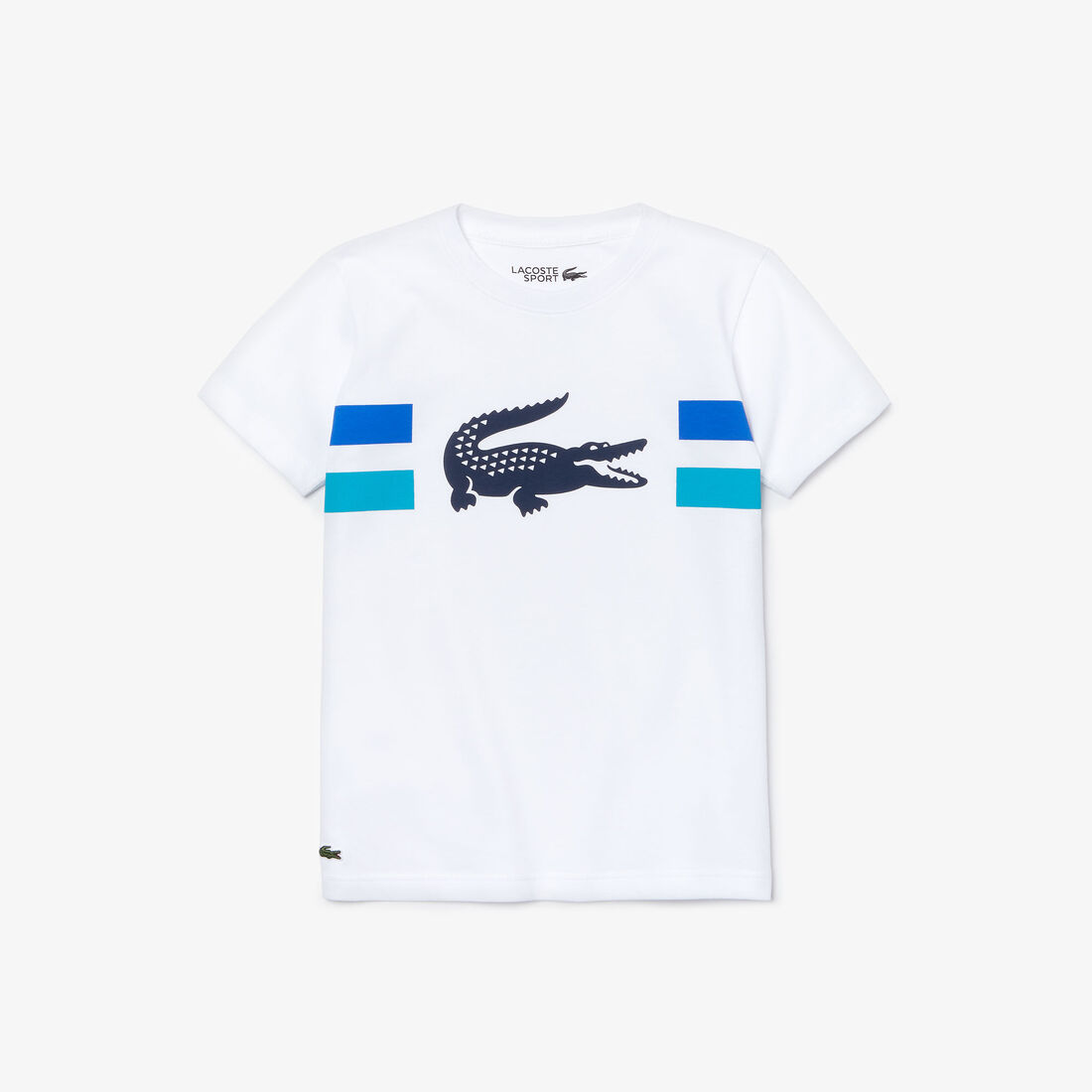 قميص تي شيرت مسامي للصبية من الجيرسي بطبعة التمساح من مجموعة Lacoste SPORT قميص تي شيرت مسامي للصبية من الجيرسي بطبعة التمساح من مجموعة Lacoste SPORT