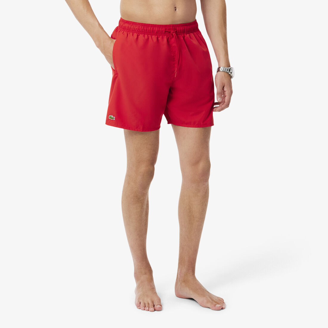 Mid Length Monochrome Swim Trunks - MH9088-00-8UN