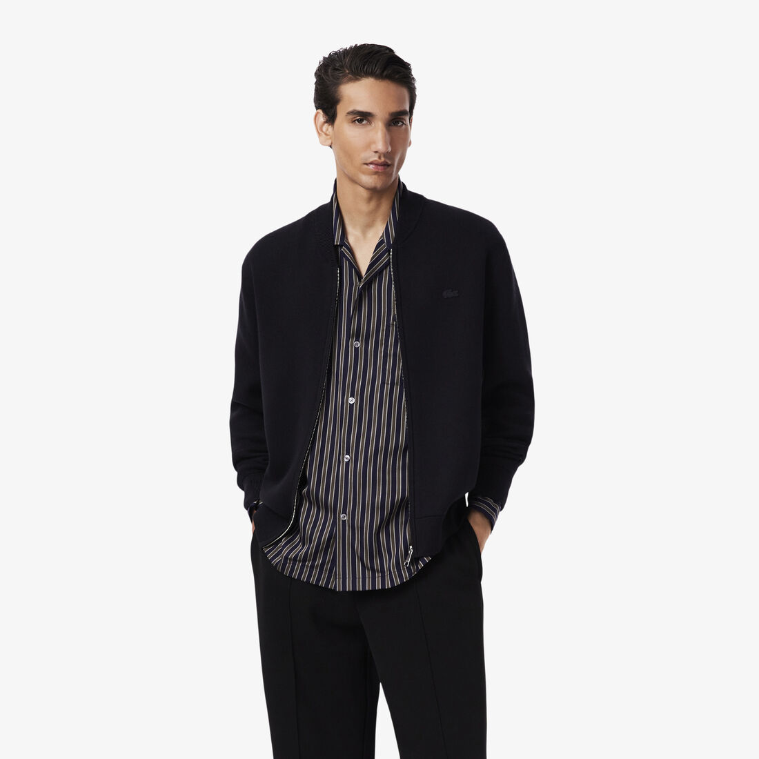 Cotton and Wool Knit Bomber Jacket - AH5177-00-031