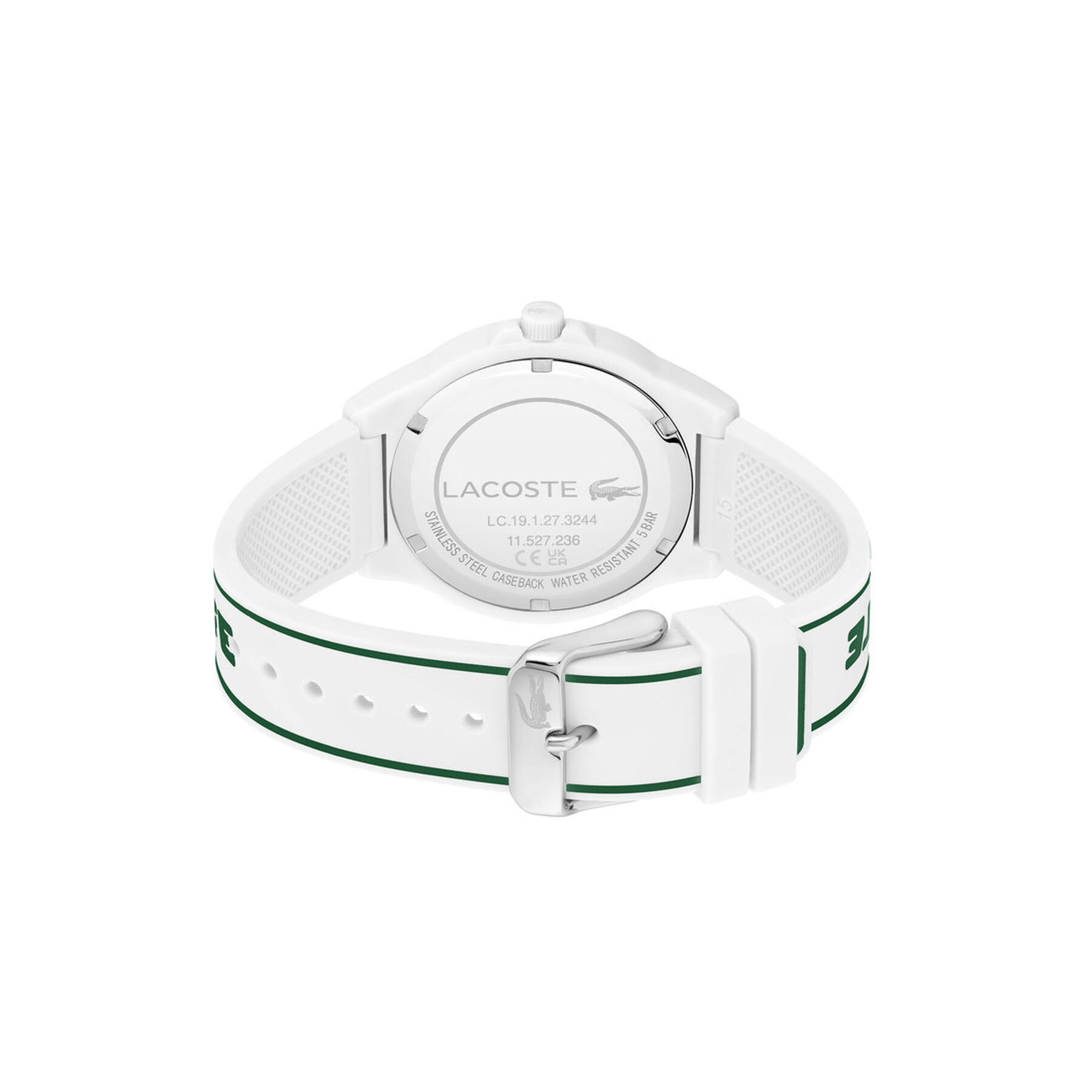 Unisex White Silicone Strap Watch Men Non-metal Watch - 2001347-WHT