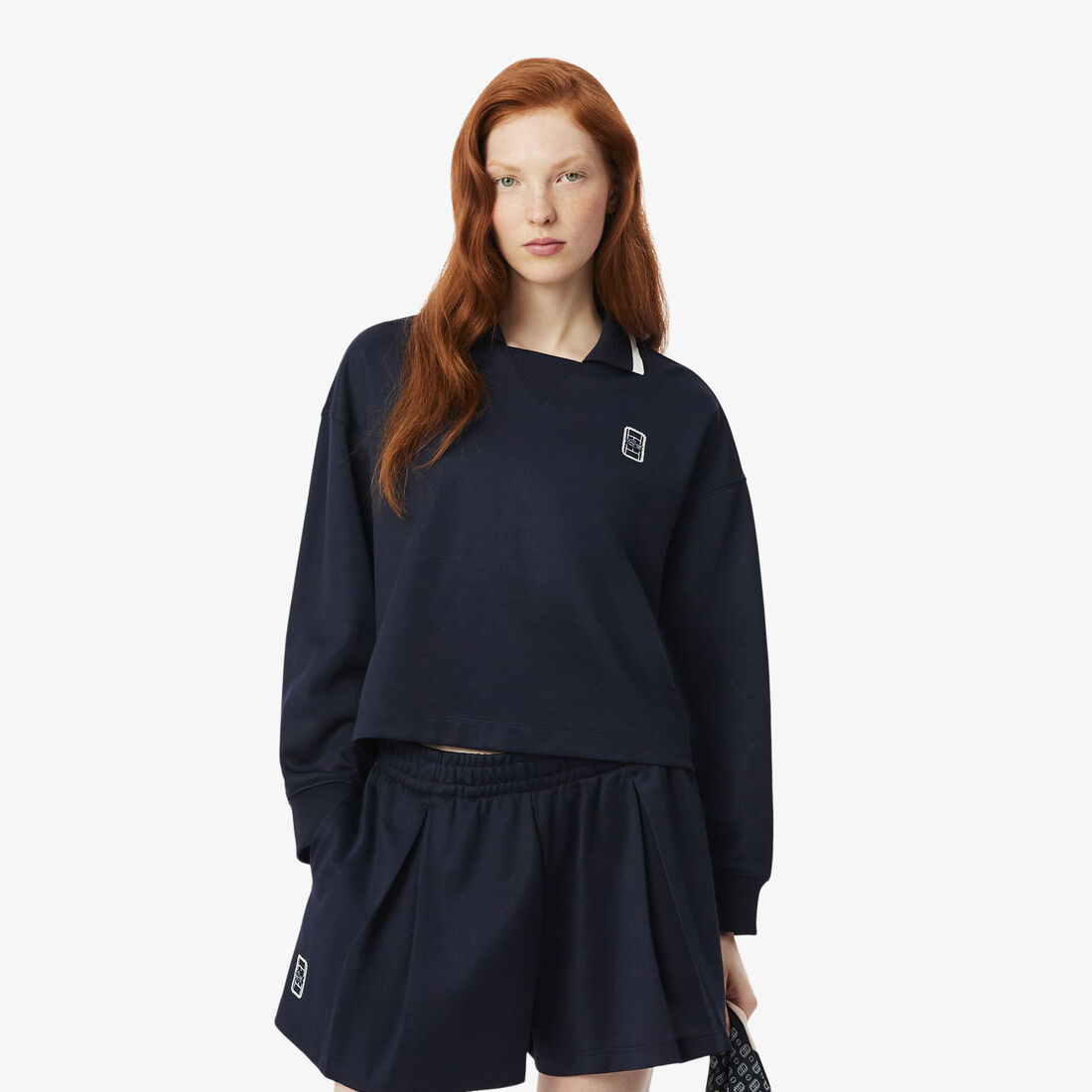 Oversized Polo Collar Pique Sweatshirt lacoste oversized polo collar pique sweatshirt