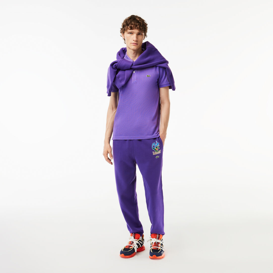 قميص بولو بيكيه بقصة ضيقة L.12.12 Original L.12.12 Slim Fit Petit Pique Cotton Polo Shirt - PH4012-00-SGI