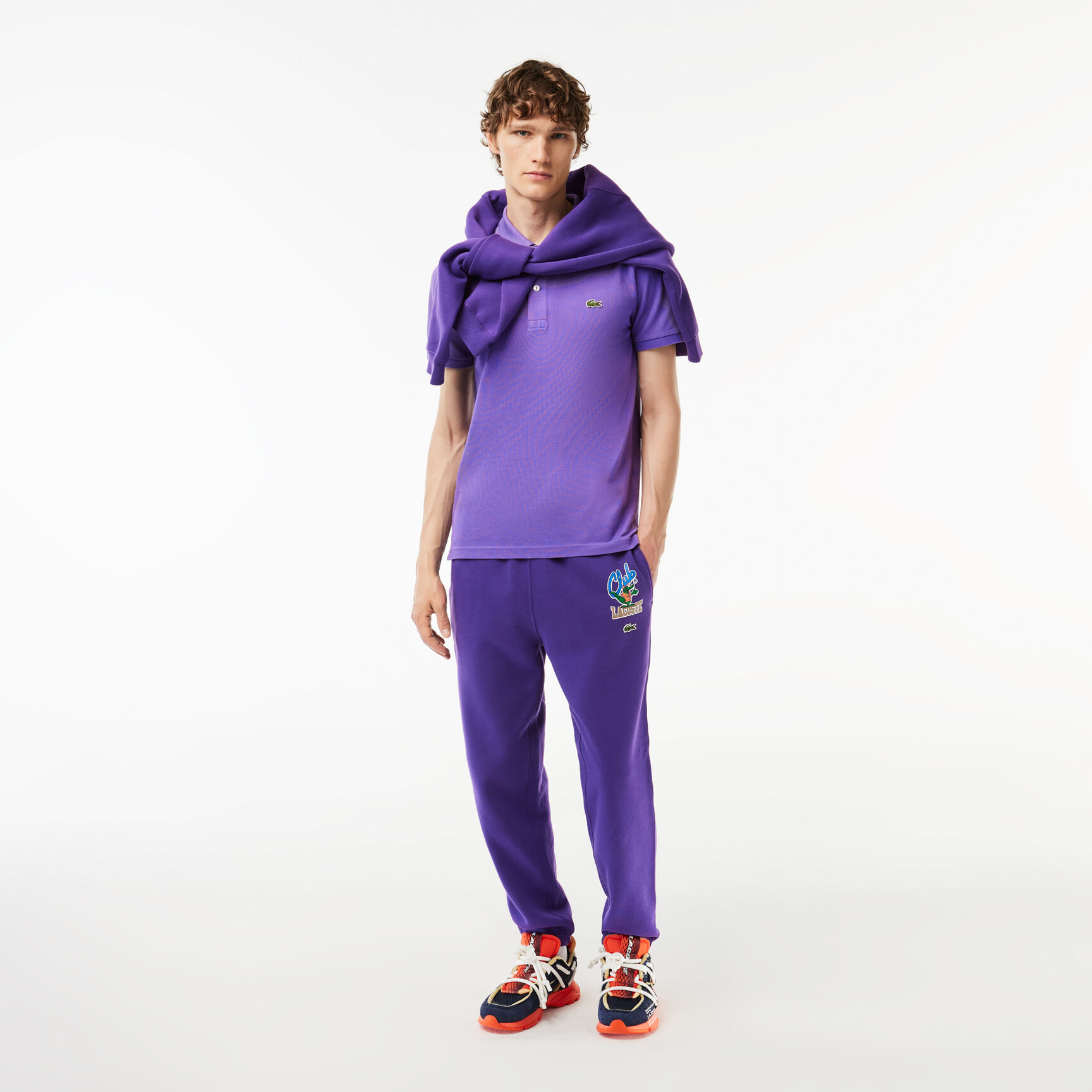 قميص بولو بيكيه بقصة ضيقة L.12.12 Original L.12.12 Slim Fit Petit Pique Cotton Polo Shirt - PH4012-00-SGI