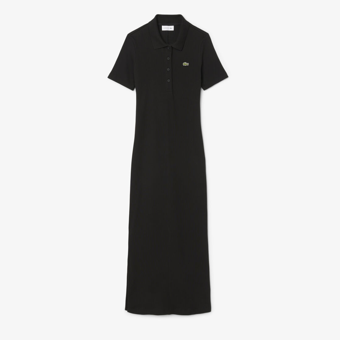 فستان بولو من القطن المضلع الطويل Long Ribbed Cotton Polo Dress - EF9622-00-031