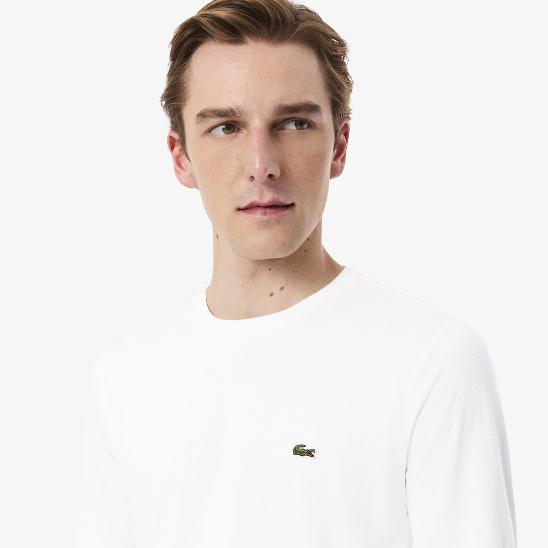 تيشيرت قطن جيرسيه بيما بفتحة رقبة مستديرة للرجال Men's Crew Neck Pima Cotton Jersey T-shirt - TH6712-00-001