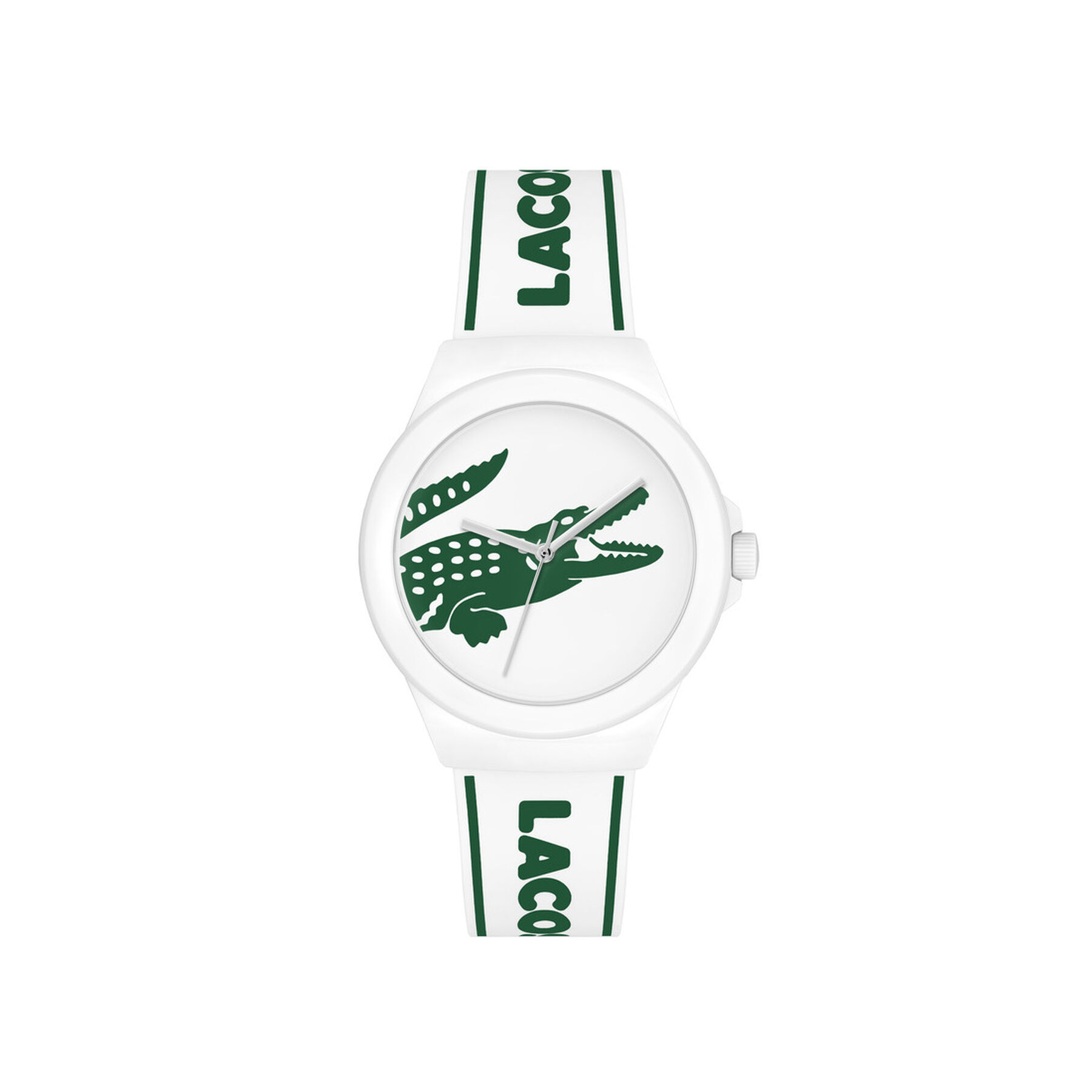 Unisex White Silicone Strap Watch Men Non-metal Watch - 2001347-WHT