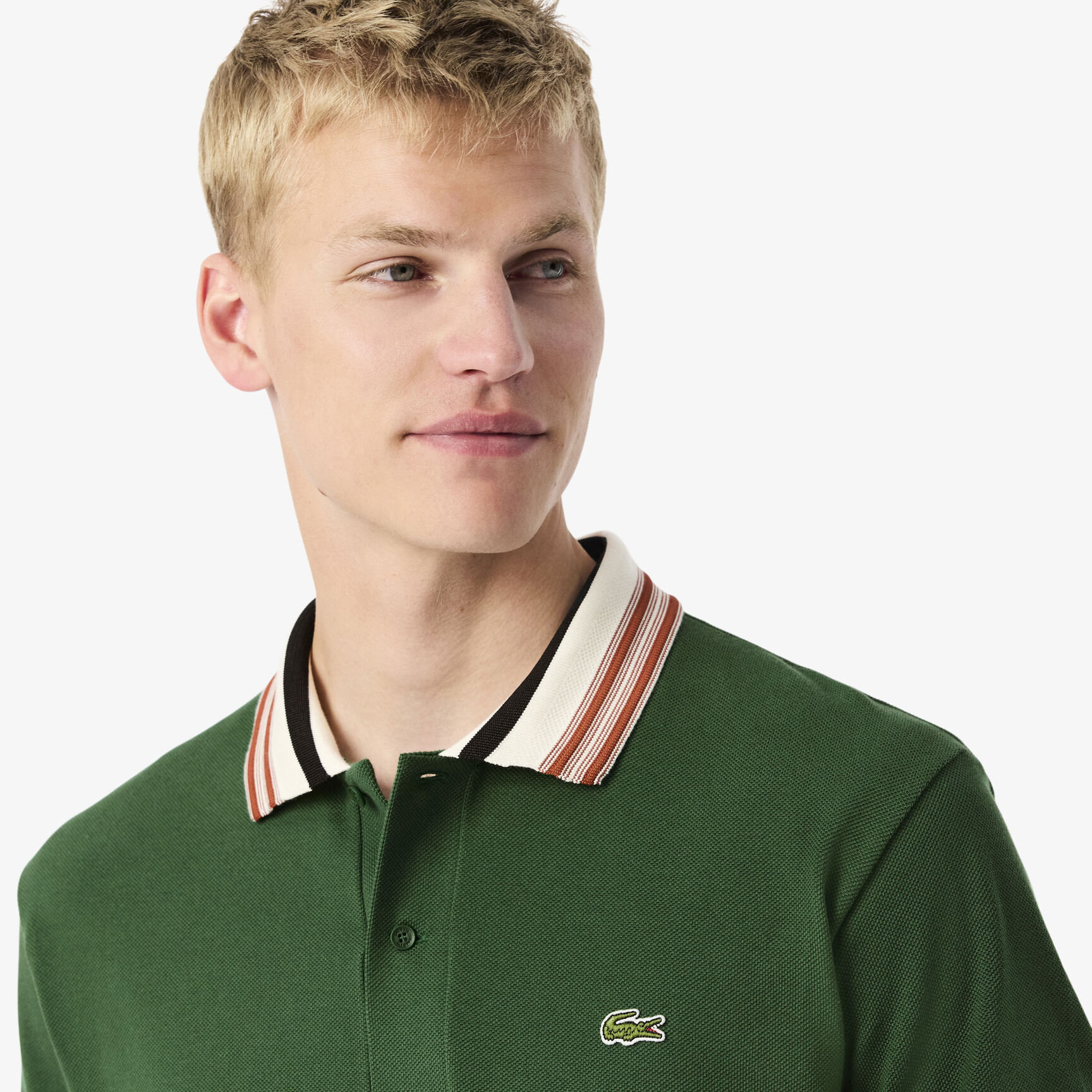 French Made Classic Fit Stripe Collar Polo Shirt - PH5421-00-132