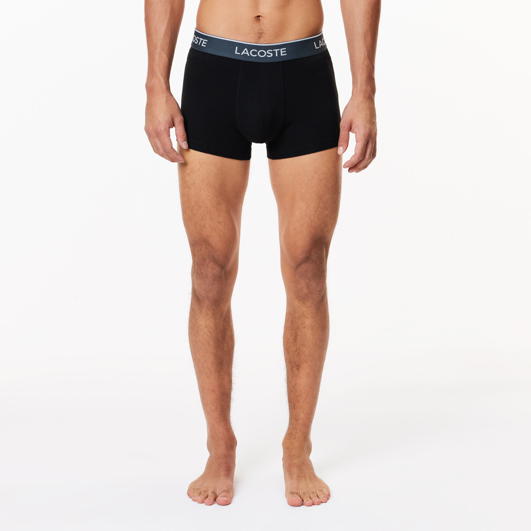 Pack Of 3 Navy Casual Trunks With Contrasting Waistband - 5H3401-00-B68