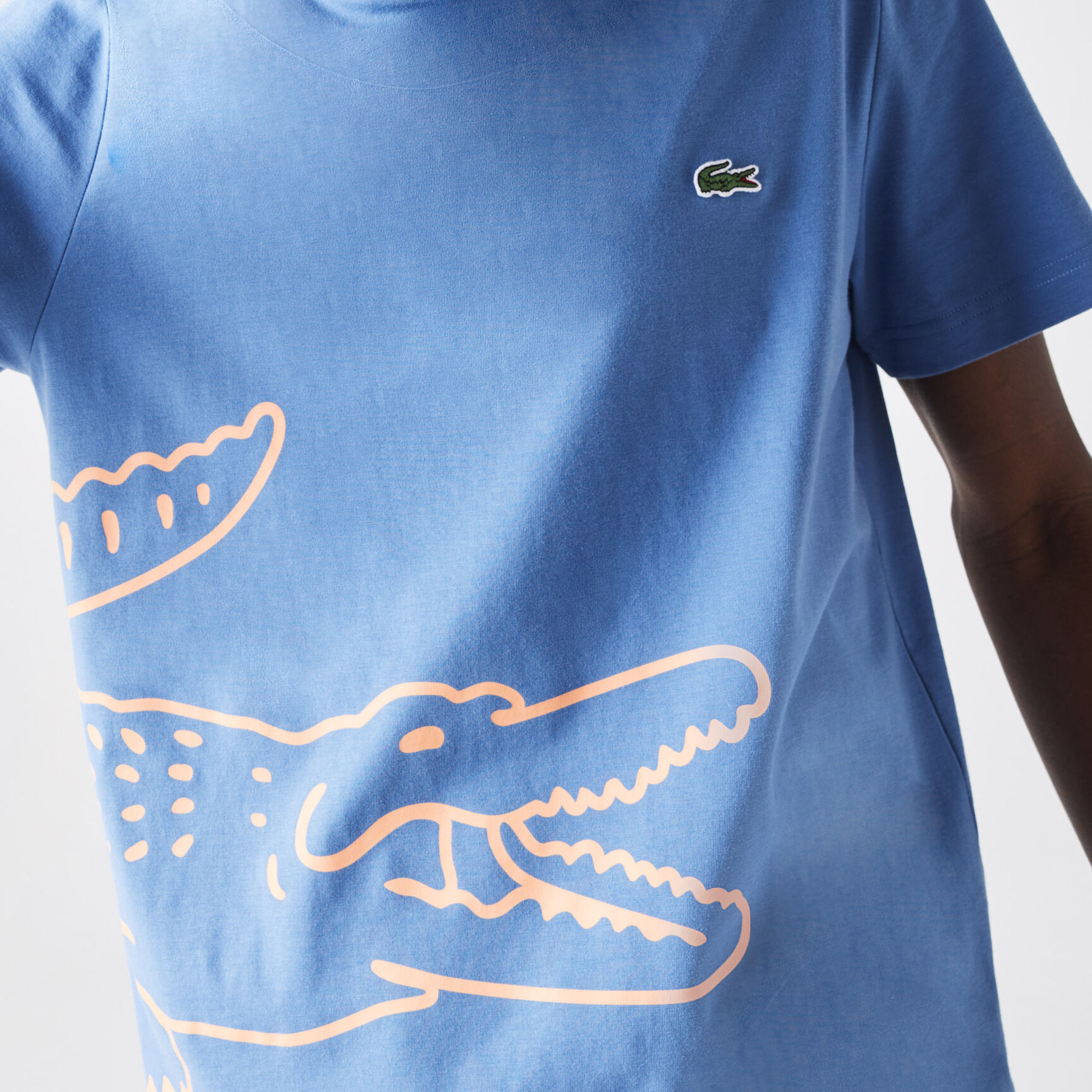 Men&rsquo;s Crew Neck Crocodile Print Organic Cotton T-shirt